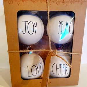 Rae dunn 4 piece ornament set Christmas tree decor